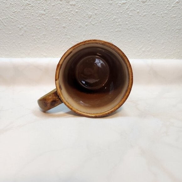 Gibson Home Glazed Ceramic Large Green/Brown Owl Coffee Cup Mug Collectible 12oz - Picture 4 of 5